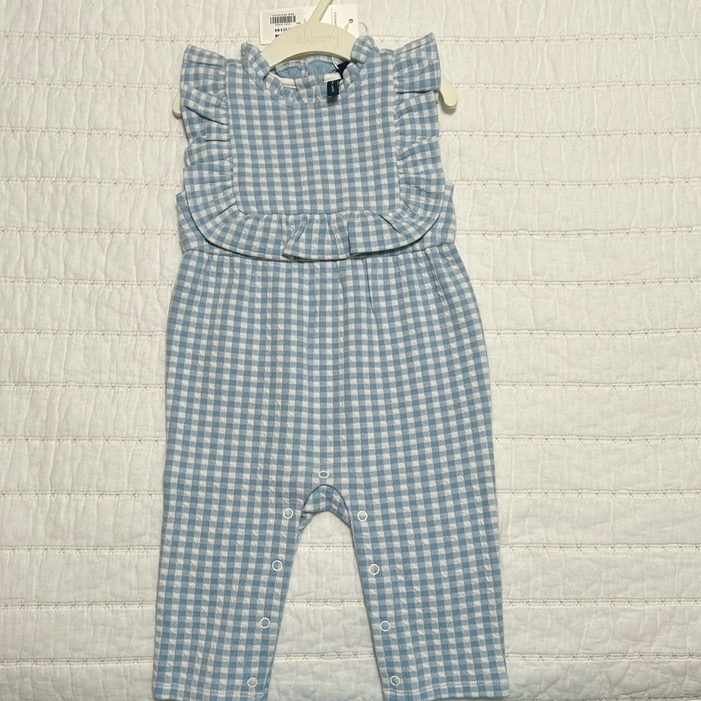 Janie and Jack jumpsuit girls gingham